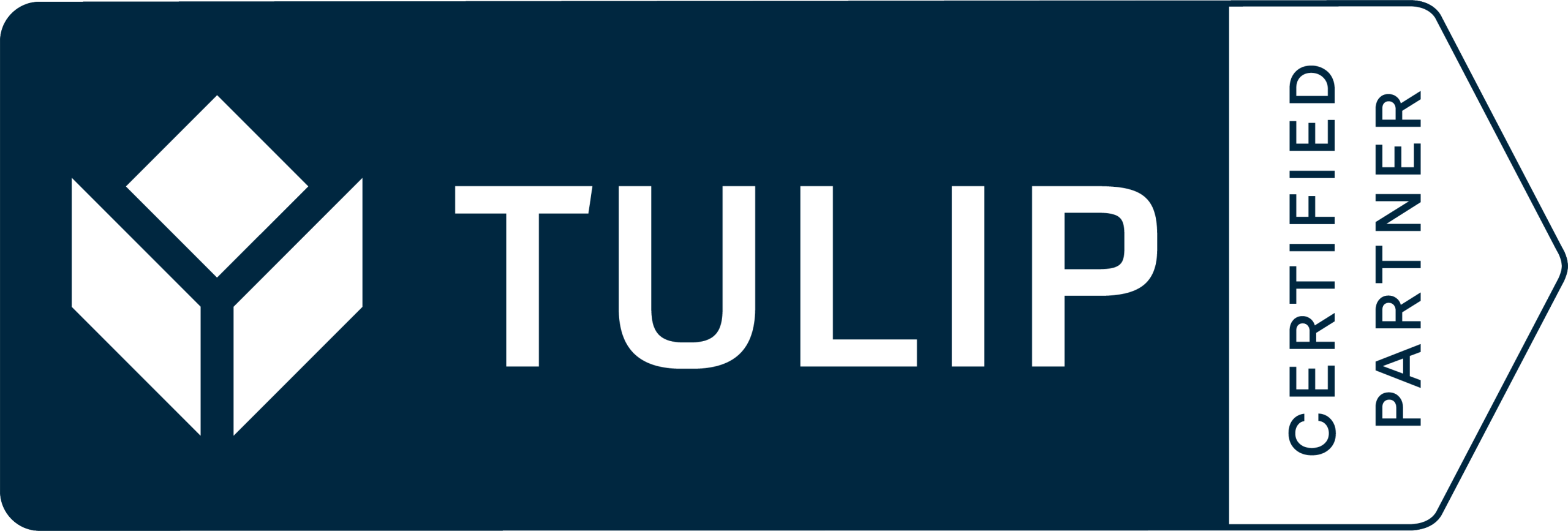 Tulip Partner Badge Horizontal Dark